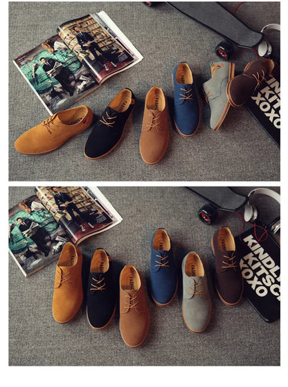 Men Luxury Suede Leather Oxford Shoes