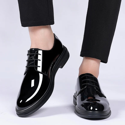 Men’s Patent Leather Height Increase Dress Shoes