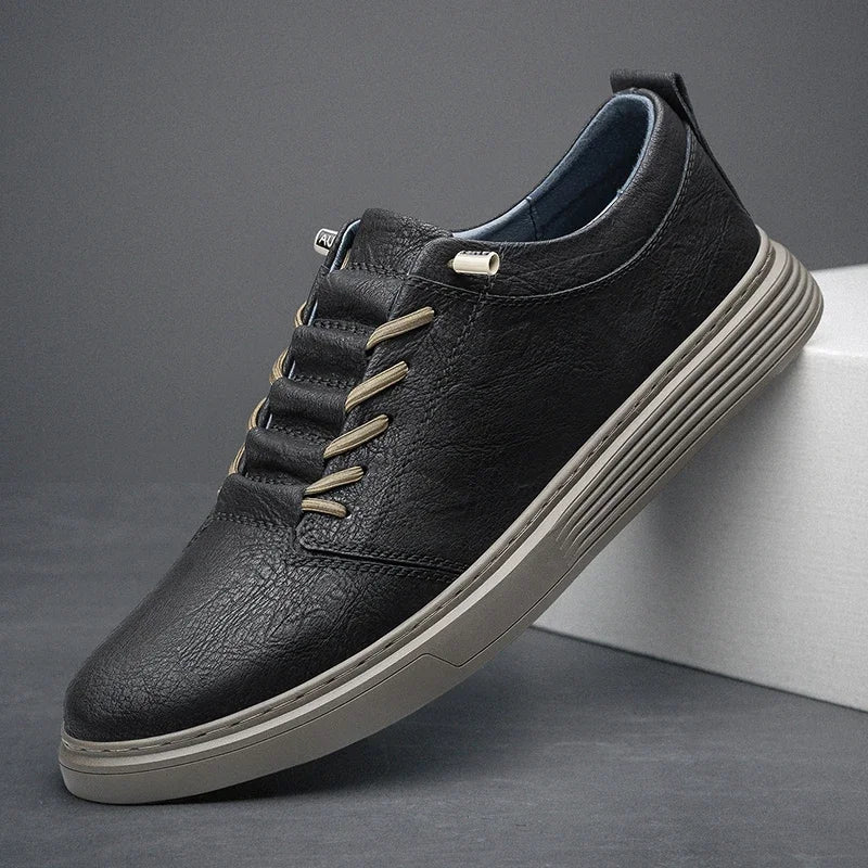 Men’s Leather Casual Oxford Flat Dress Shoes