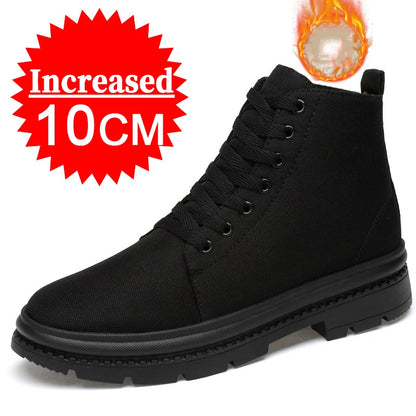 Men’s Hidden Heel Canvas Elevator Boots