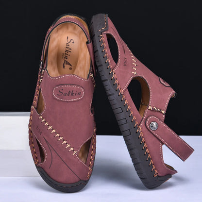 Men’s Handmade Leather Breathable Summer Sandals