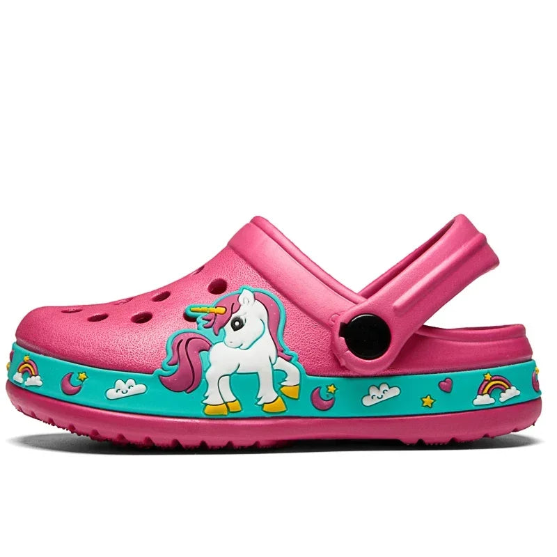 Baby Boys Cartoon Excavator Clogs
