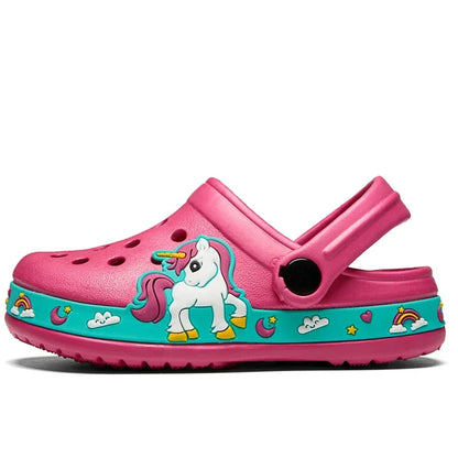 Baby Boys Cartoon Excavator Clogs