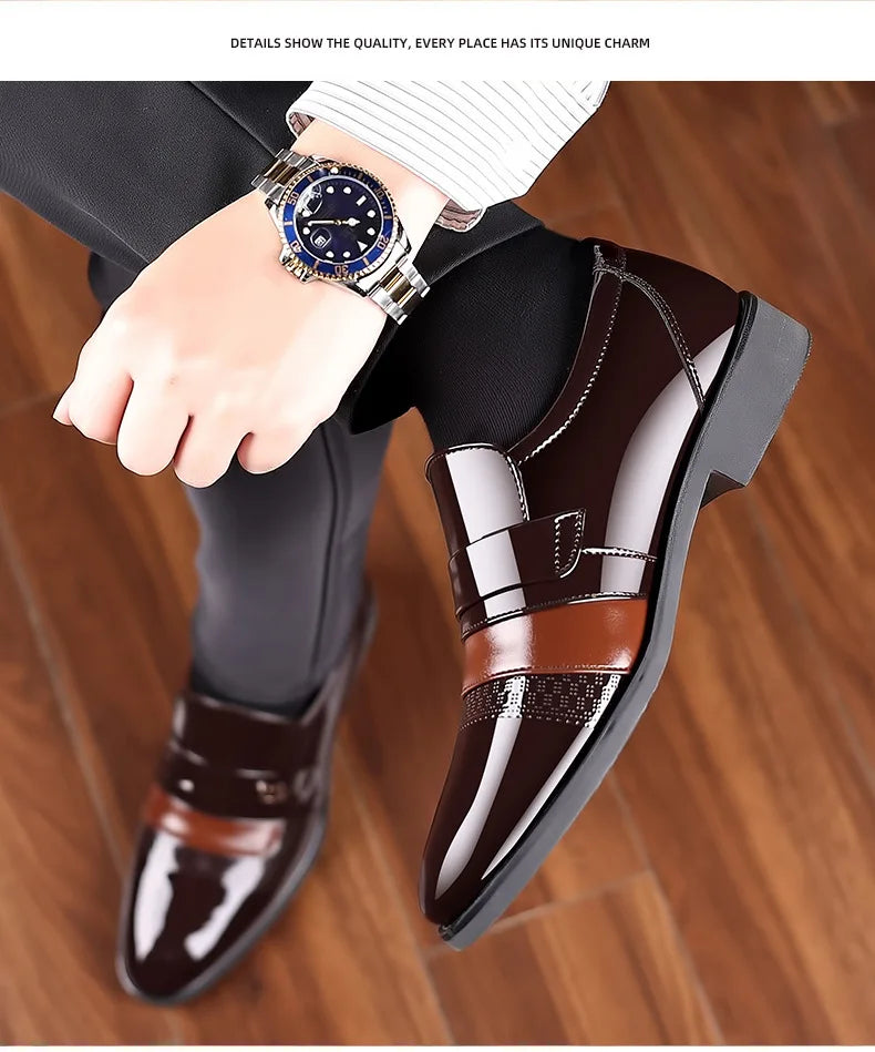 Men’s Luxury Leather Brogue Oxford Dress Shoes