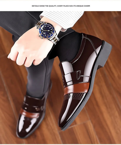 Men’s Luxury Leather Brogue Oxford Dress Shoes
