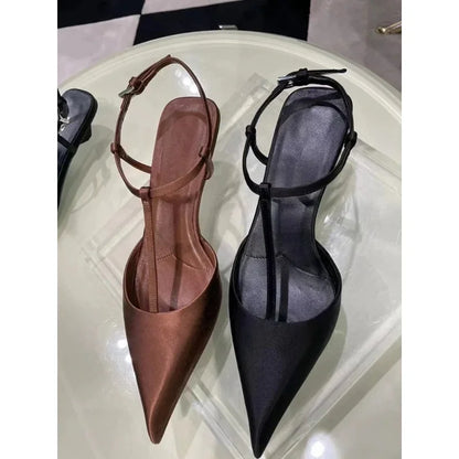 Sexy Pointed Toe Comfortable Low Heel Sandals