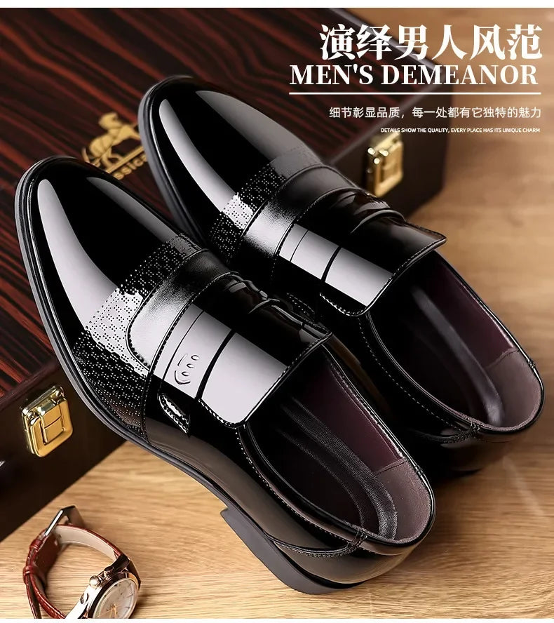 Men’s Luxury Leather Brogue Oxford Dress Shoes