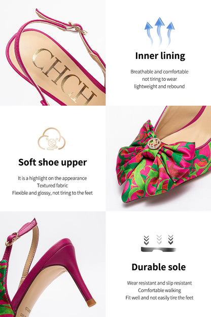 Women’s High Heel Sandals with Unique Print