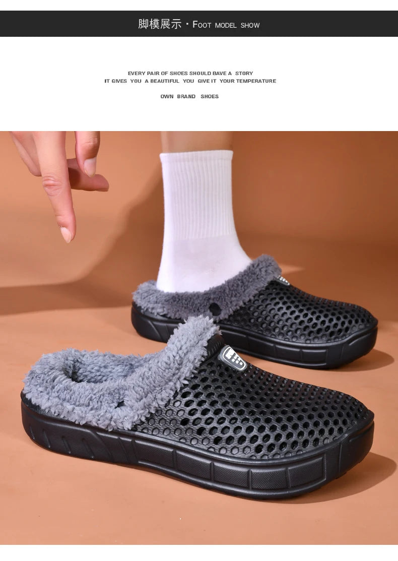 Unisex Winter Cotton Velvet Slippers