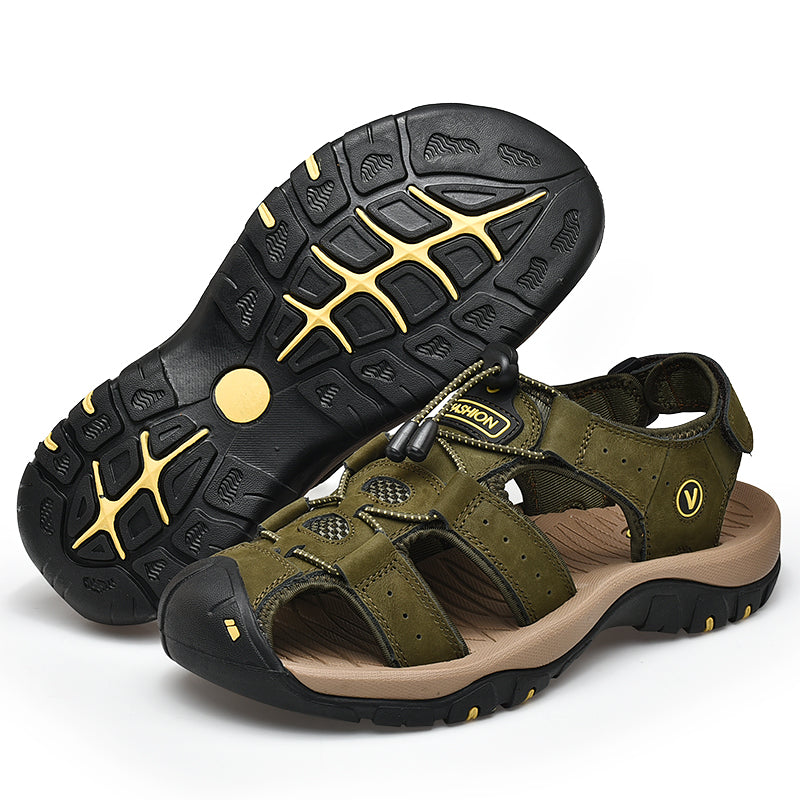 Men’s Genuine Leather Summer Roman Sandals