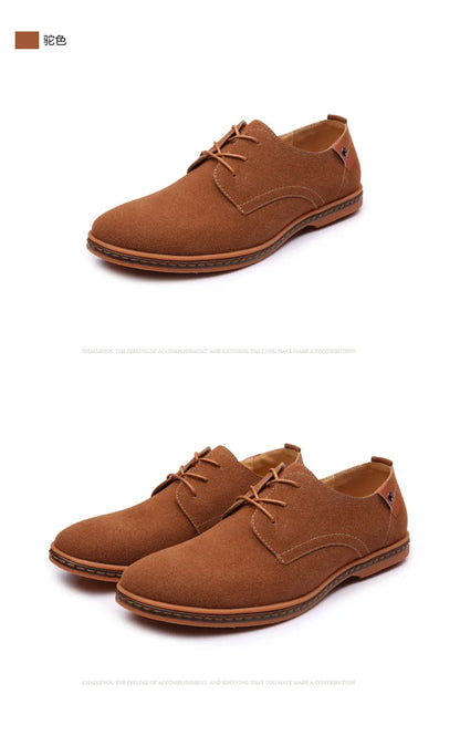 Men Luxury Suede Leather Oxford Shoes
