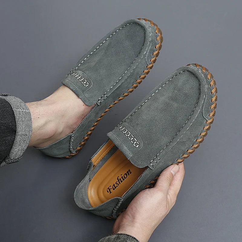 Men’s Large Size Leather Casual Loafers