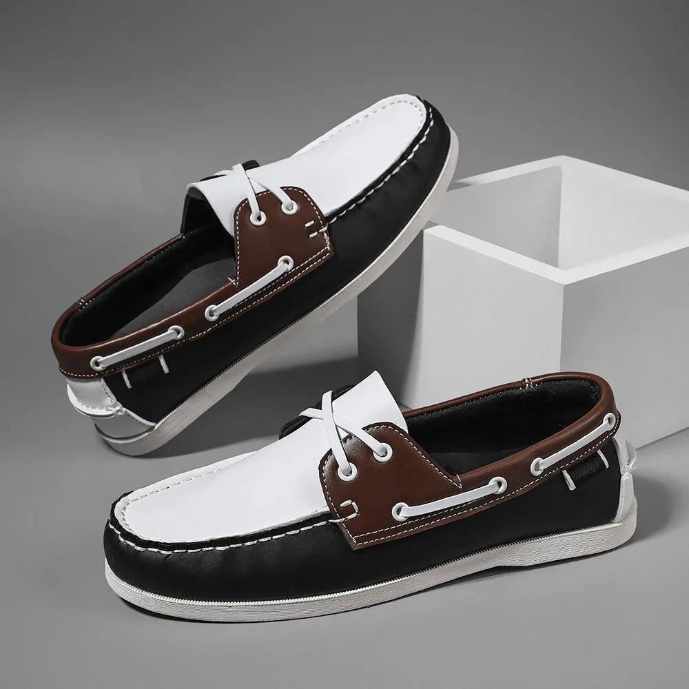 Men’s Slip-On Apron Toe Loafer Shoes