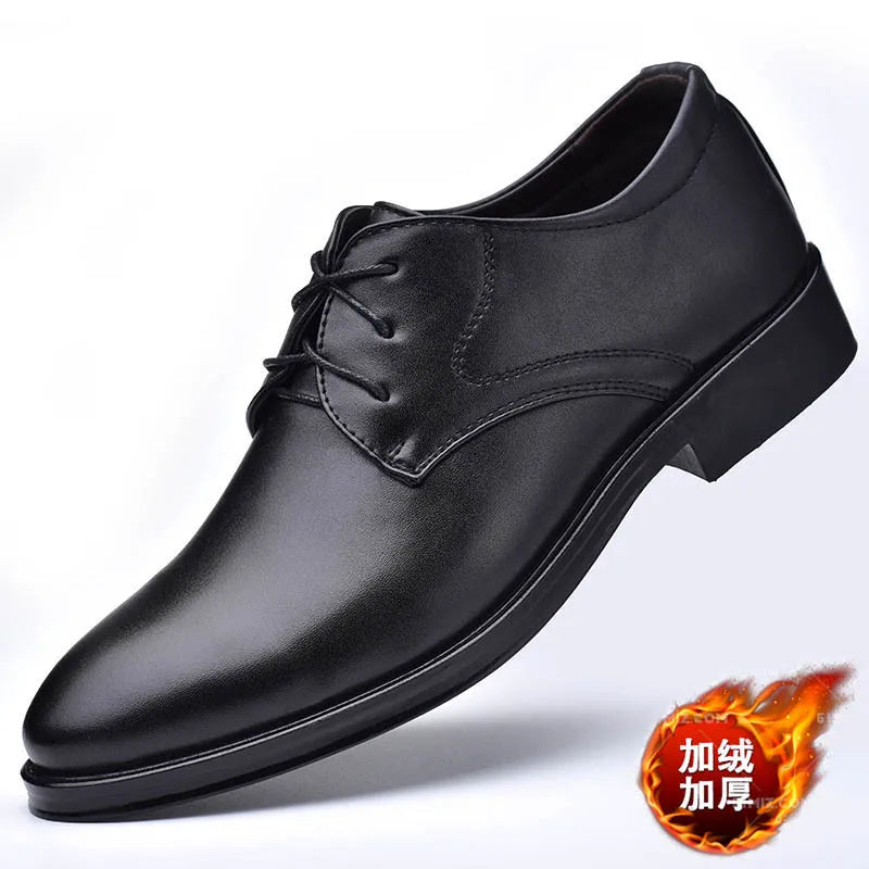 Men’s Large Size Leather Dress Derby Shoes