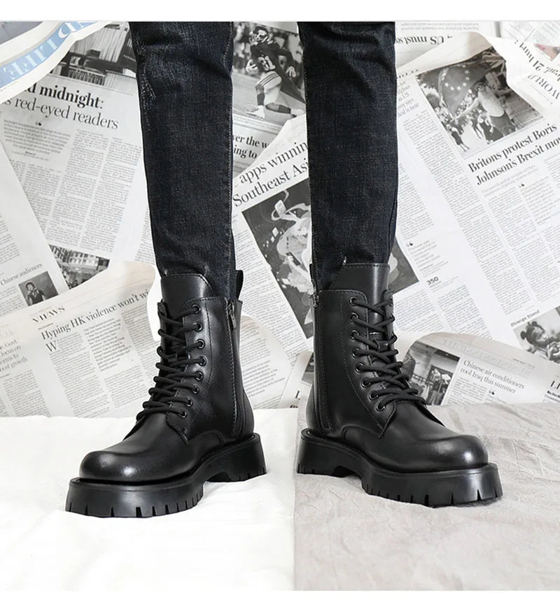 Men’s Leather Winter Ankle Boots Non-Slip