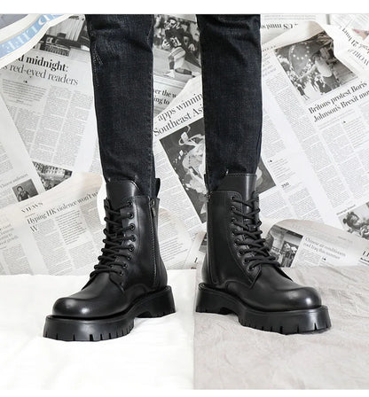 Men’s Leather Winter Ankle Boots Non-Slip