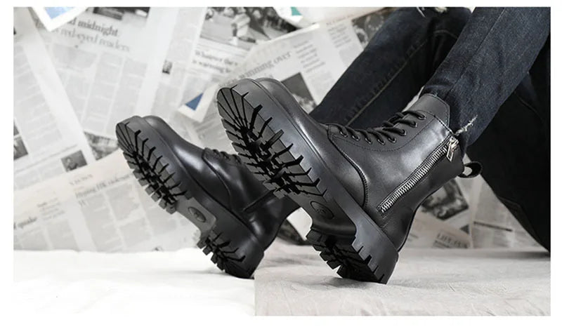 Men’s Leather Winter Ankle Boots Non-Slip