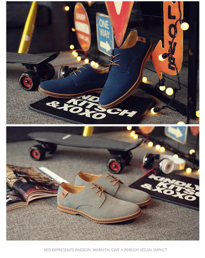 Men Luxury Suede Leather Oxford Shoes