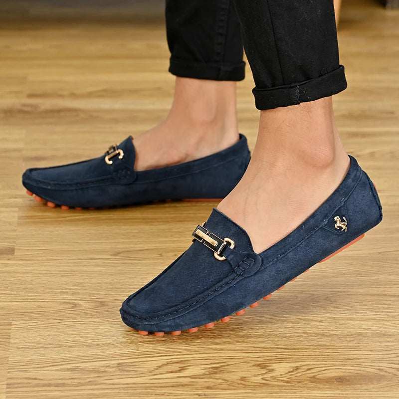 Men’s Large Size Leather Slip-On Loafers