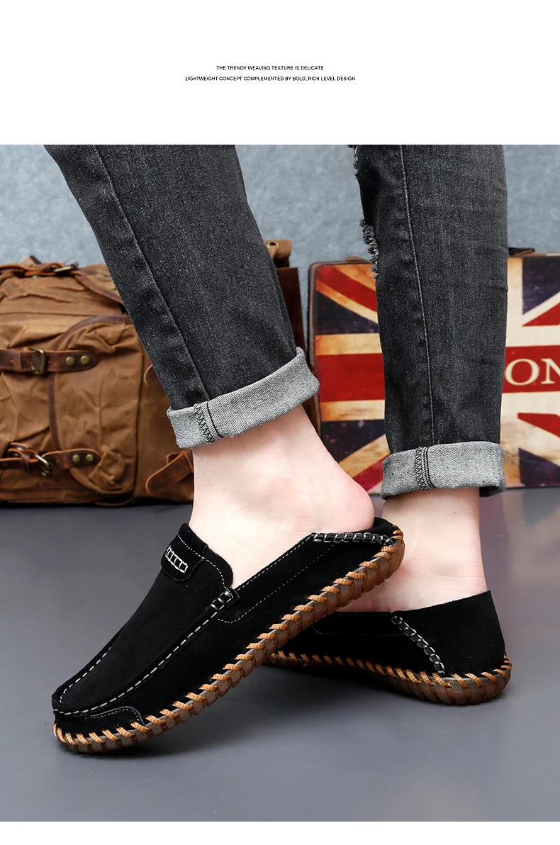Men’s Large Size Leather Casual Loafers