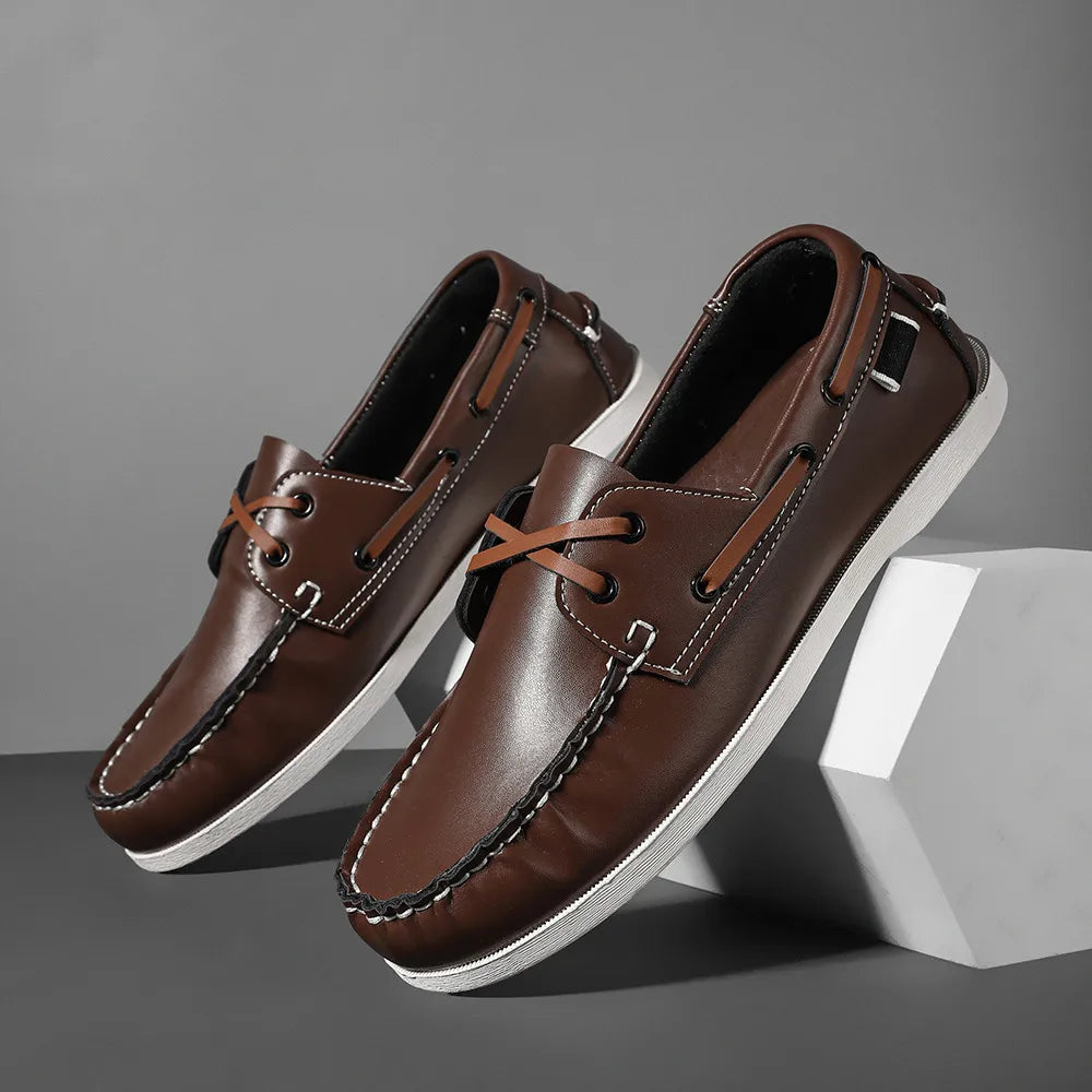 Men’s Slip-On Apron Toe Loafer Shoes