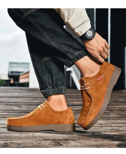Men’s Suede Leather Lace-Up Casual Shoes