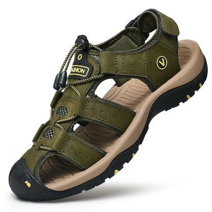 Men’s Genuine Leather Summer Roman Sandals