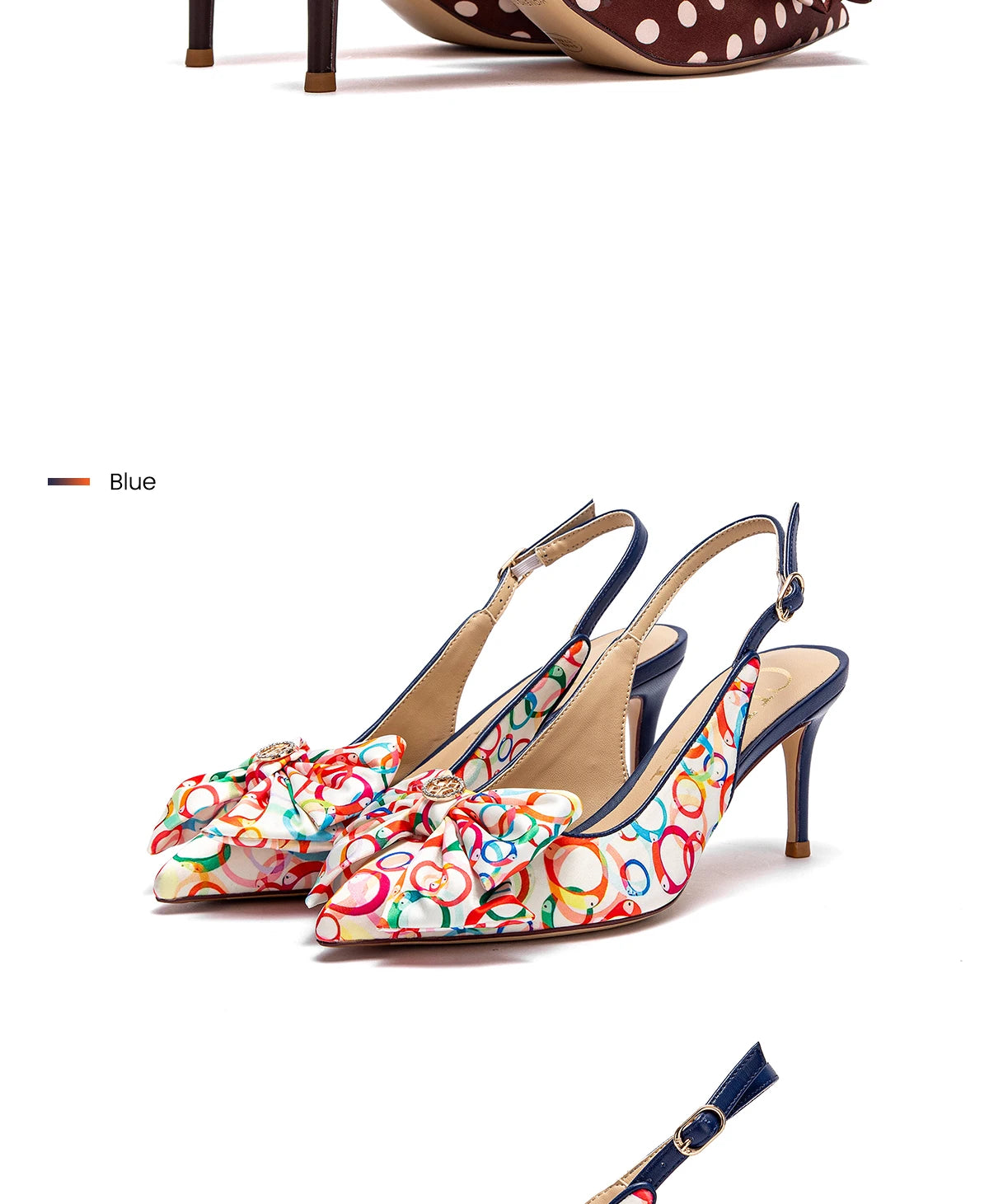 Women’s High Heel Sandals with Unique Print