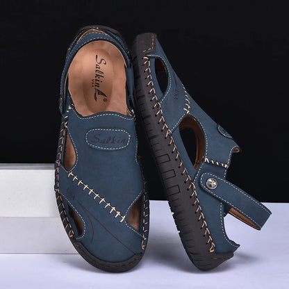 Men’s Handmade Leather Breathable Summer Sandals