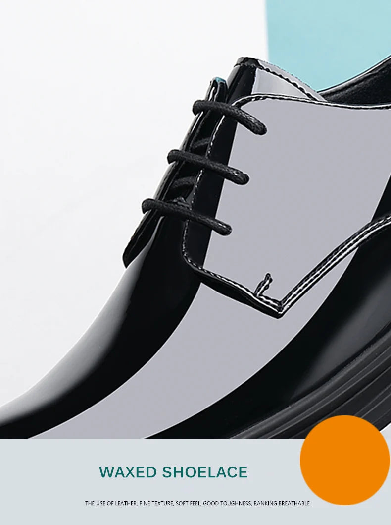 Men’s Patent Leather Height Increase Dress Shoes