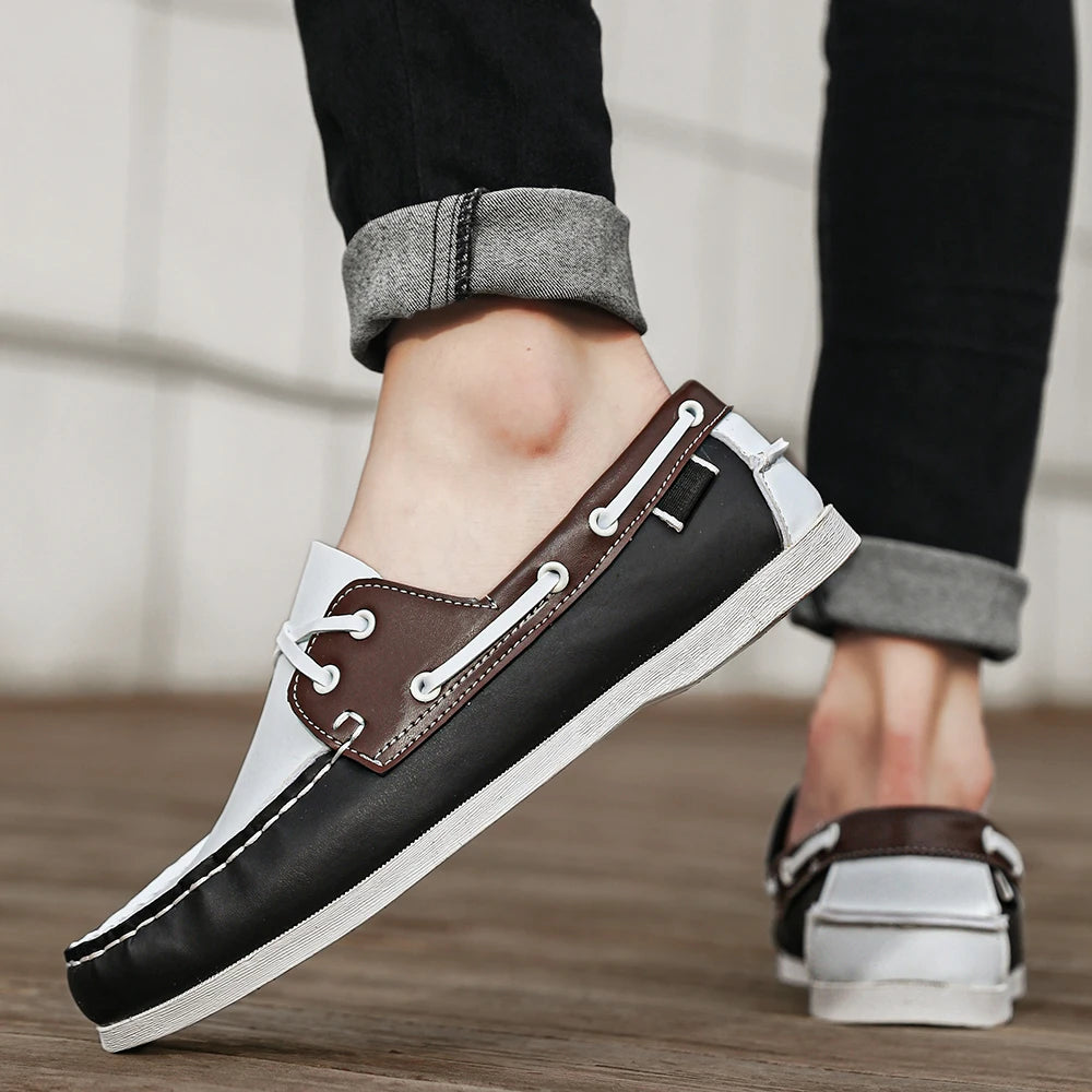 Men’s Slip-On Apron Toe Loafer Shoes