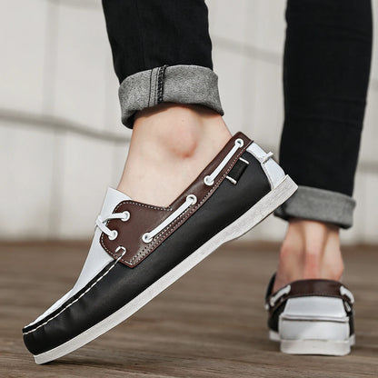 Men’s Slip-On Apron Toe Loafer Shoes