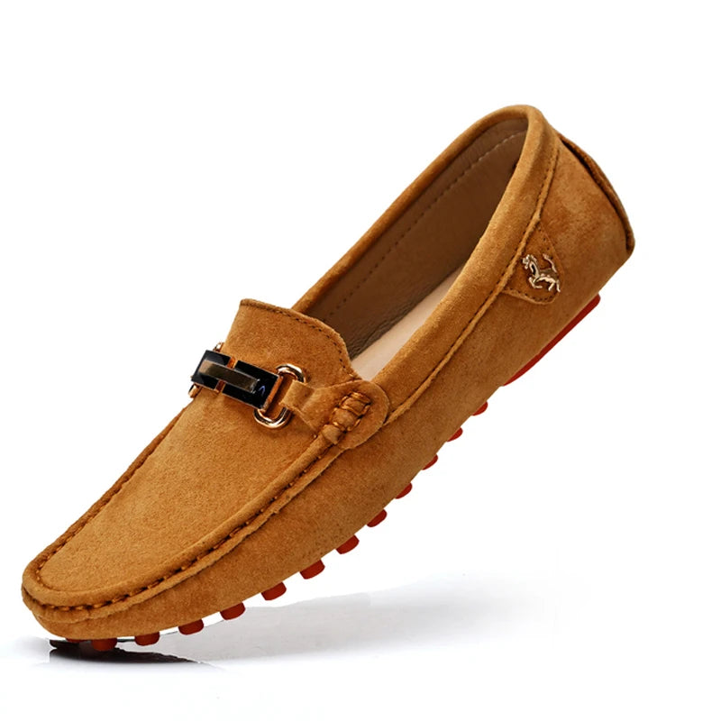 Men’s Large Size Leather Slip-On Loafers