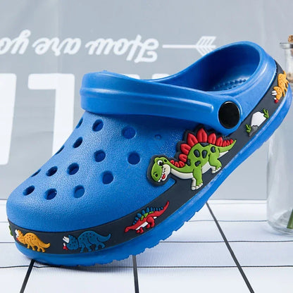 Baby Boys Cartoon Excavator Clogs