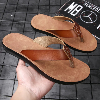 Men’s Leather Roman Open-Toe Summer Sandals