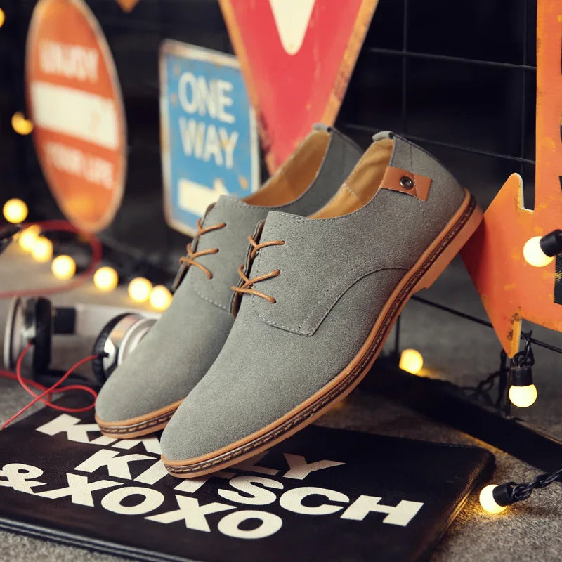 Men Luxury Suede Leather Oxford Shoes