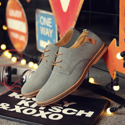 Men Luxury Suede Leather Oxford Shoes