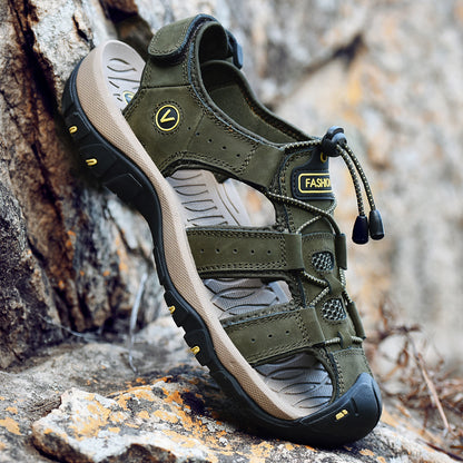 Men’s Genuine Leather Summer Roman Sandals
