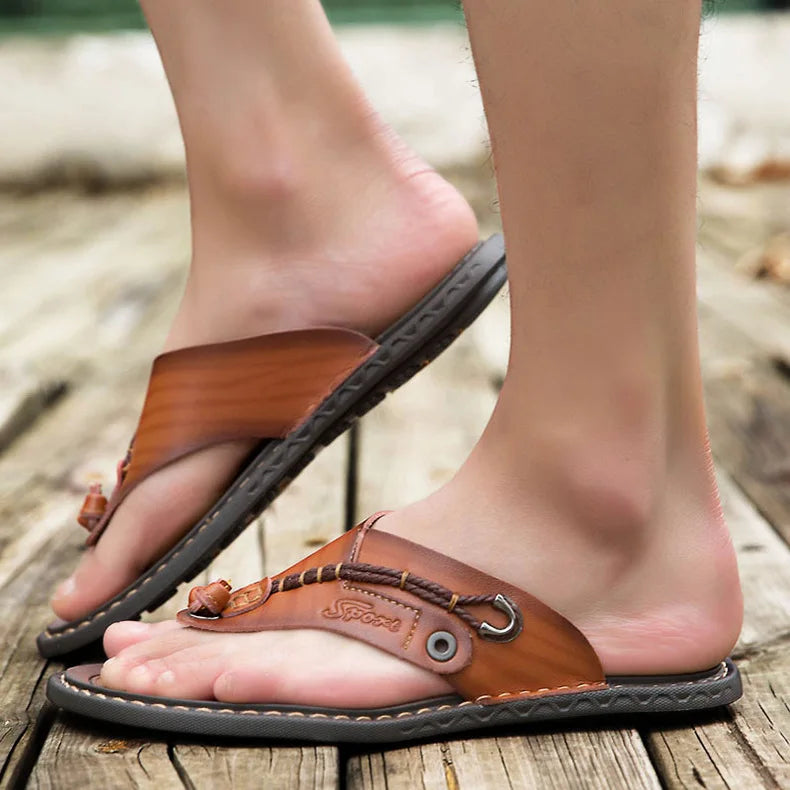 Men Handmade Leather Outdoor Sandals