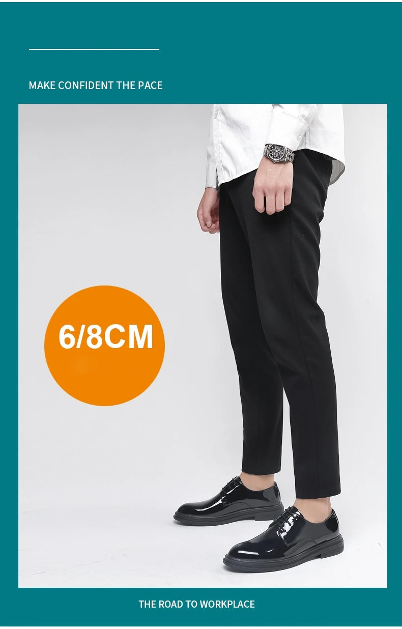 Men’s Patent Leather Height Increase Dress Shoes