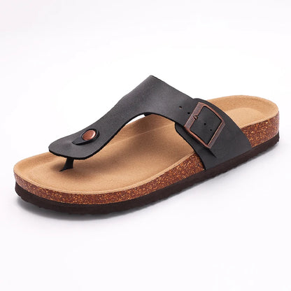 Men’s Summer Cork Slippers with Arch Support