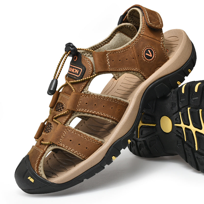 Men’s Genuine Leather Summer Roman Sandals