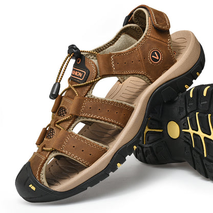 Men’s Genuine Leather Summer Roman Sandals