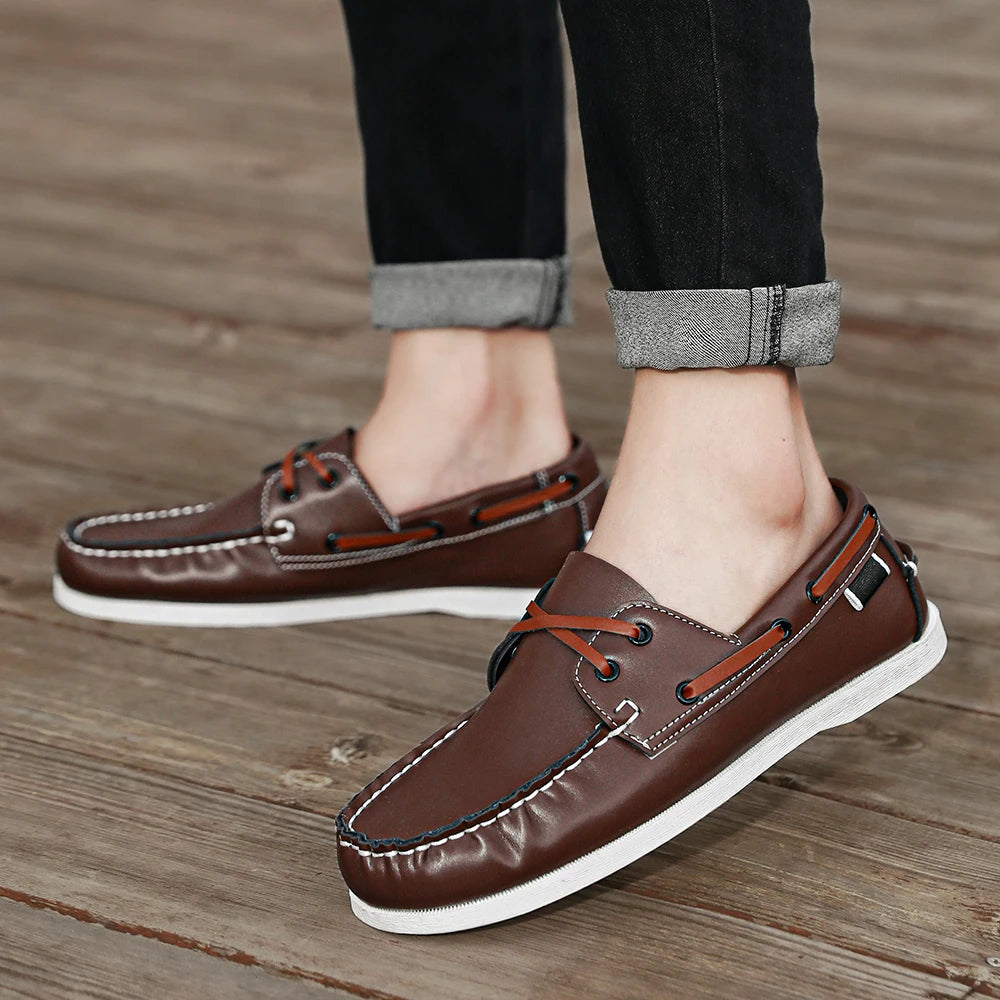 Men’s Slip-On Apron Toe Loafer Shoes