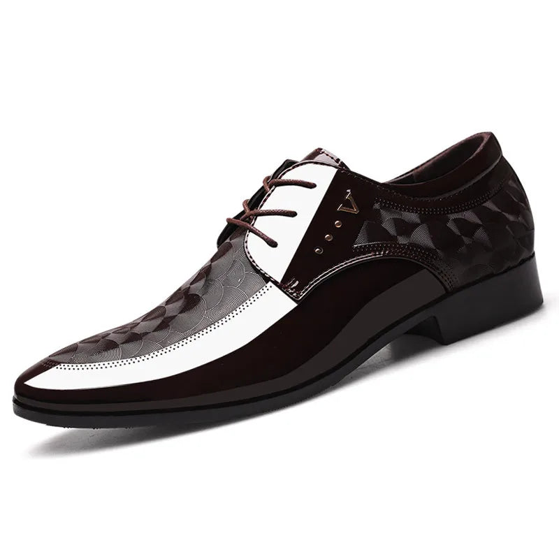 Men’s Leather Oxford Lace-Up Casual Dress Shoes