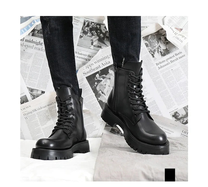 Men’s Leather Winter Ankle Boots Non-Slip