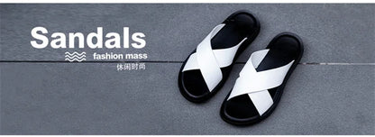 Men’s Leather Roman Open-Toe Summer Sandals