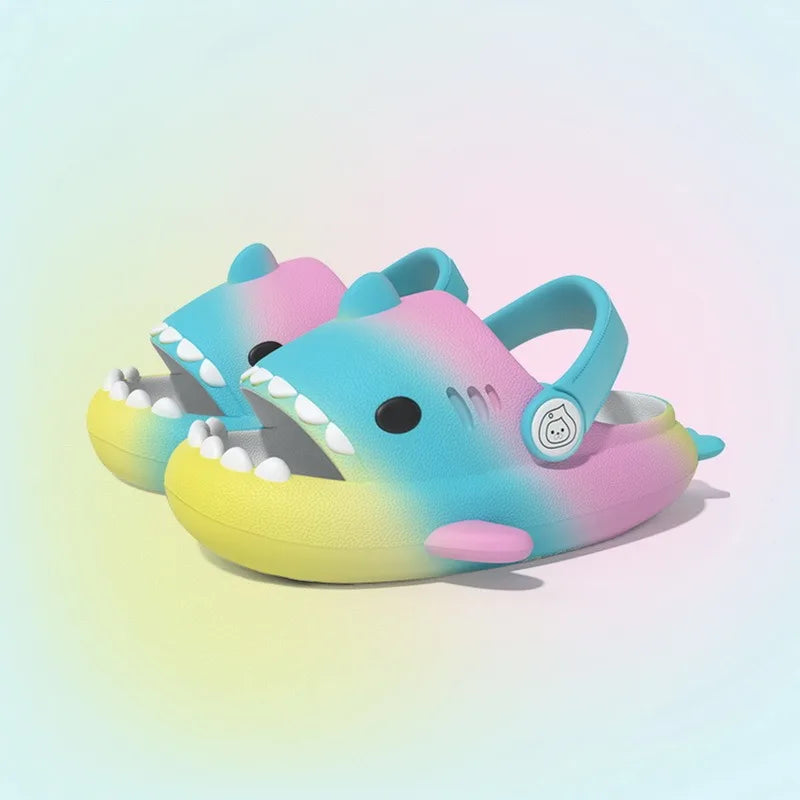 Kids Shark Cartoon Slip-On Sandals