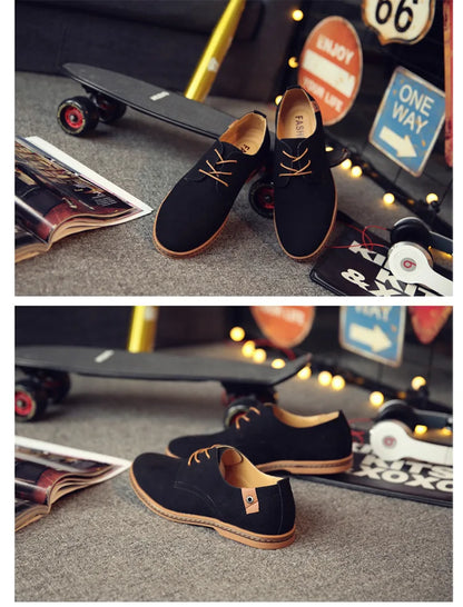 Men Luxury Suede Leather Oxford Shoes