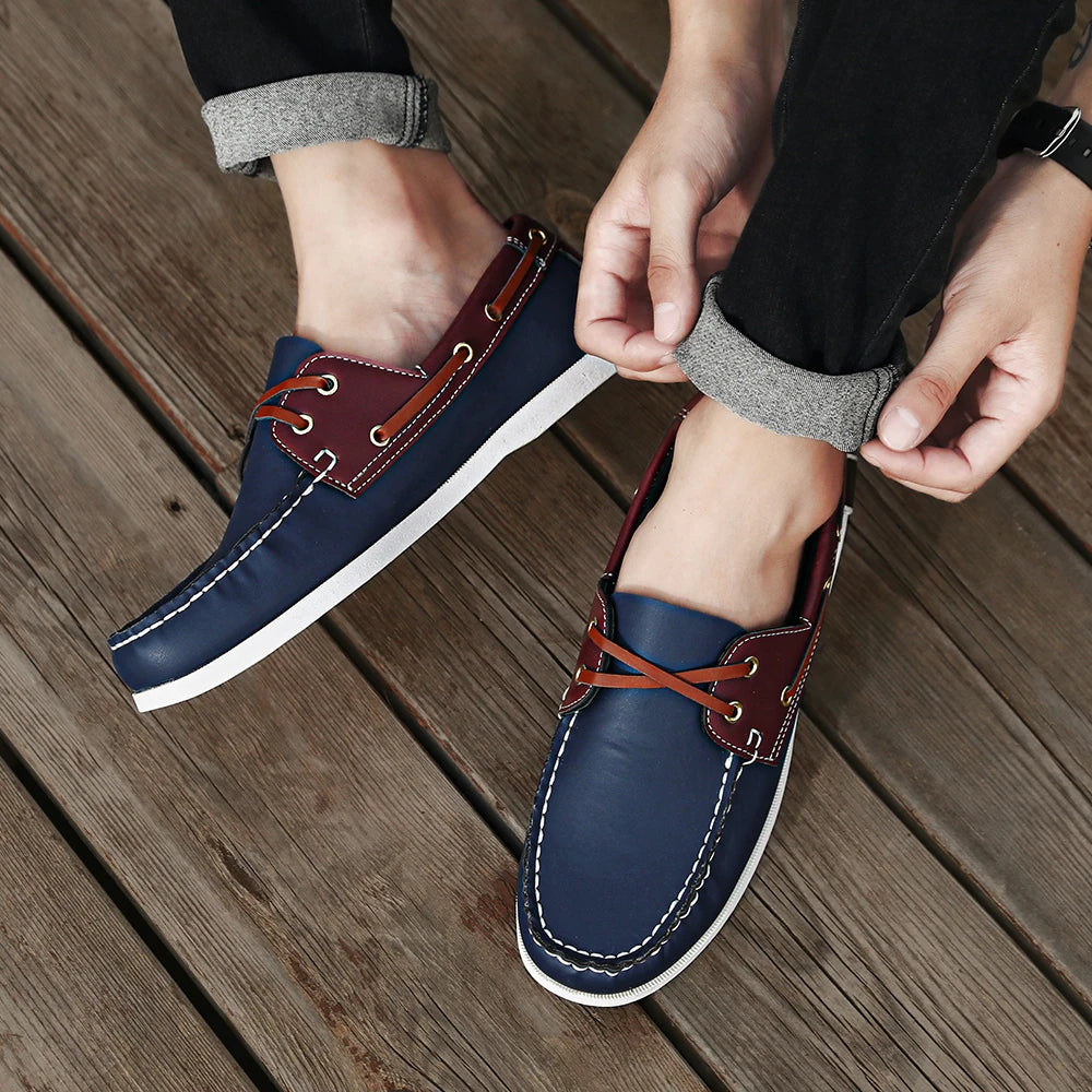 Men’s Slip-On Apron Toe Loafer Shoes